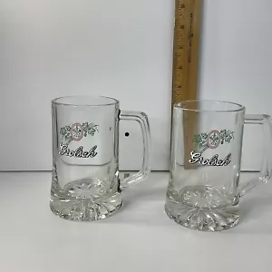 2er Set Vintage Grolsch 12 Unzen Glas Bierbecher Barware Mancave Brewiana - Bild 1 von 4