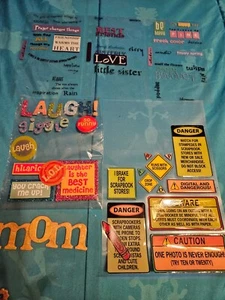 Scrapbook (Used)  Dimensional Sticker Lot - Various Phrases Theme - Picture 1 of 5