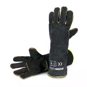 Heavy Duty Premium Quality Welders Welding Thick Leather Gloves Gauntlets 40cm - Picture 1 of 2
