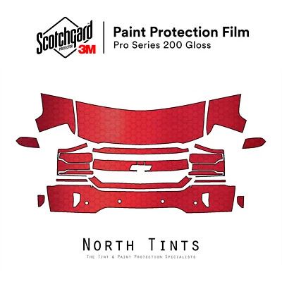 Sujetador transparente protección pintura precortada Chevrolet Silverado 1500 16-2018 serie 3M PRO Foto 1 de 4