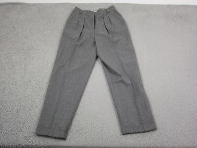 Pantalones de vestir plisados 100 % lana grises 14 vintage de JH Collectibles para mujer Foto 1 de 4