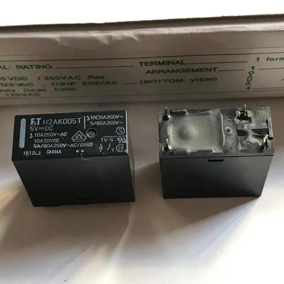 10Pcs Fujitsu H2AK005T 5VDC Power Relay 4 Pins 10A 250VAC - Image 1 of 1