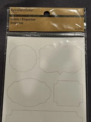 NIP Recollections Craft It Labels Embellishments, 30 pcs - WHITE - Image 1 of 4