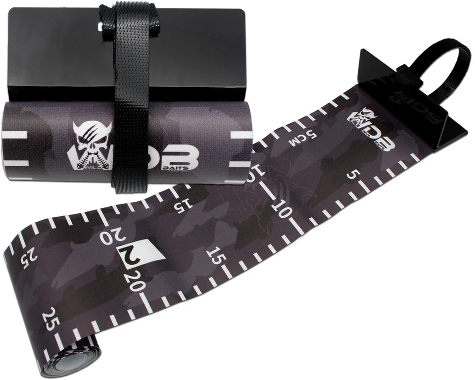 Wild Devil Baits Rollup Measure Scale Fish Ruler Fisch Maßband Measuring Mat ... - Bild 1 von 1