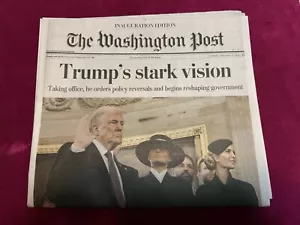 Trump Inauguration Washington Post January 21 + Insert From January 19 Complete - Picture 1 of 11
