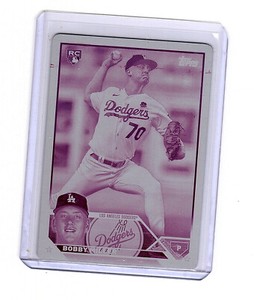 1/1! 2023 Topps Update Printing Plate Magenta Bobby Miller RC Dodgers