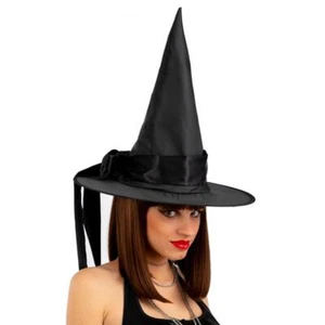 Cappello Strega Nero Con Fiocco - Foto 1 di 1