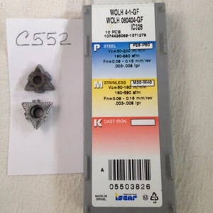 10 NEUE ISCAR WOLH 4-1-GF HARTMETALLEINSÄTZE GRADE IC328 WERKSEITIG VERPACKT (C552) - Bild 1 von 1