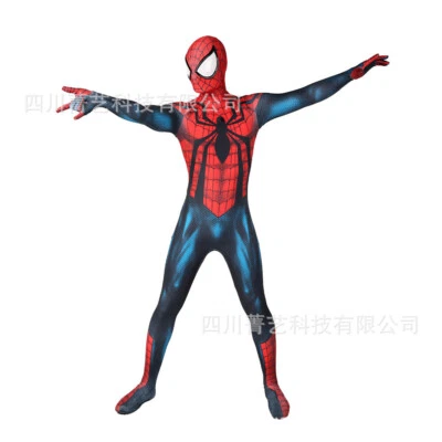 Scarlet Spiderman Costume Ben Reilly Jumpsuit Cosplay Halloween Men Zentai Suit - Image 1 of 4