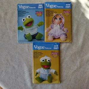 Vintage Vouge Jim Hensons Muppet Babies Doll & Clothes Patterns 8966 9178 9179 - Picture 1 of 4