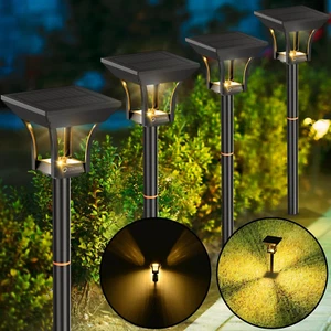 Outdoor Solar Landscape Pathway & Wall Lights with 2 Brightness Modes, IP65 Wate - Picture 1 of 12