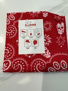 Red and White bandana. One Size - Picture 1 of 4