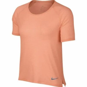 Nike Womens Lightweight Miler Breathe Training Running Top Sz Medium Peach Color - Picture 1 of 7
