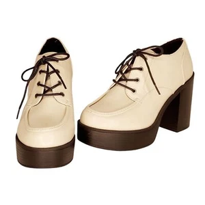 Mocasines de plataforma con cordones Madden Girl Rileyy para mujer 8M Bone Coquette Academia nuevos sin etiquetas - Imagen 1 de 10