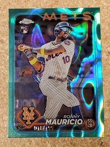 Ronny Mauricio 2024 Topps Chrome Aqua Lava Rookie Refractor Parallel #018/199 RC - Picture 1 of 2