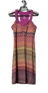 PrAna (E) Shauna Vestido Espalda Corredora Talla XS Fucsia Abstracto Elastizado Sujetador de Verano Usado en Excelente Condición - Imagen 1 de 4