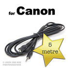 Shutter Release Extension Cable to fit Canon RS-60E3 Remote. 5 metres long lead.