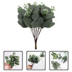  12 Pcs Simulated Eucalyptus Leaves Plastic Fake Greenery Branches