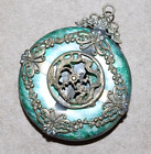 GREEN JADE PENDANT with DRAGONS to BOTH SIDES