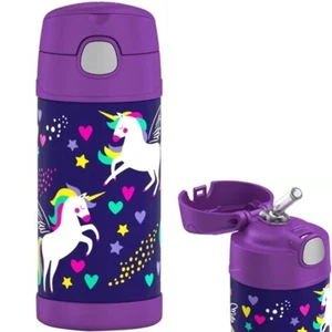 Genuine! THERMOS Funtainer 355ml Vacuum Insulated Beverage Bottle Purple Unicorn - Bild 1 von 8