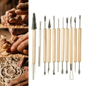 11tlg Töpferwerkzeug Keramik Werkzeug Töpfer Ton Skulptur Sculpting DIY - Bild 1 von 11