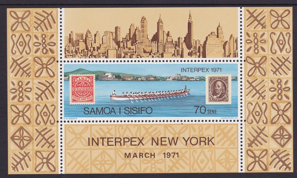 Samoa Interpex 1971 Nueva York - Mini hoja MUH Foto 1 de 1