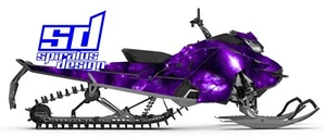 Ski-Doo Gen 4 850 600 Summit Freeride Sled Wrap Decal Kit "Purple Galaxy" FULL - Picture 1 of 8