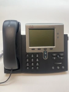 Cisco CP-7941G Unified IP VoIP Business Office Phone w/Base, Stand & Handset - Picture 1 of 2