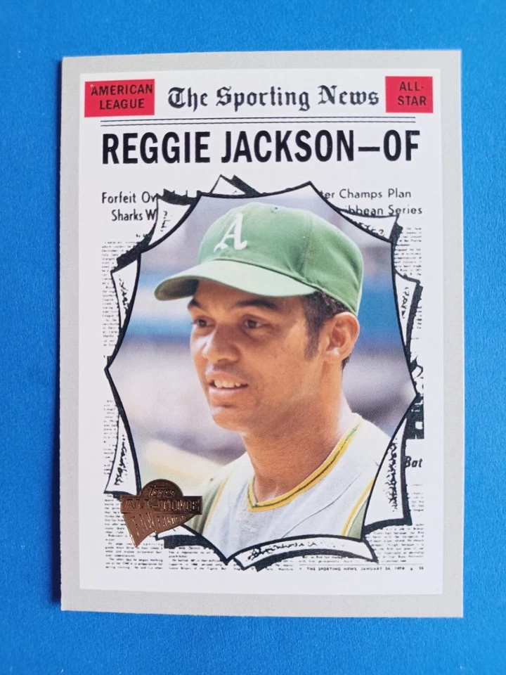 2004 TOPPS FAN FAVORITES REGGIE JACKSON #5 1970 TOPPS REPRINT OAKLAND ATHLETICS - Image 1 of 2