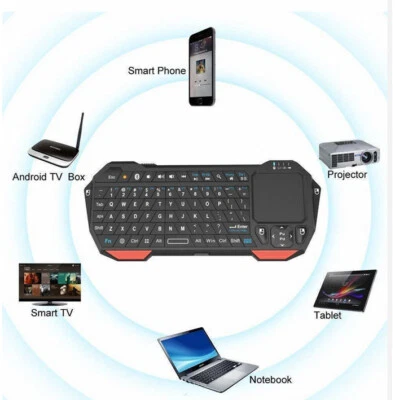 Bluetooth Keyboard Touchpad Smart TV Projector Android iOS Windows Compatible - Image 1 of 4