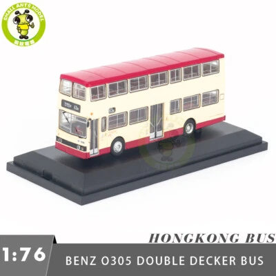 1/76 Benz O305 HongKong Double Decker Bus Diecast Model Toy Bus Car Gifts - Image 1 of 2