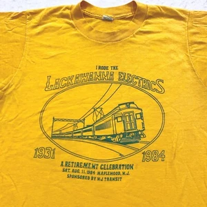 vtg 1984 ERIE LACKAWANNA ELECTRICS MAPLEWOOD NJ T-Shirt XS train D&LW railroad - Picture 1 of 6