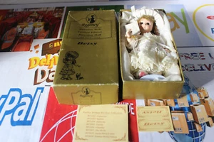 Regency Victorian Style Porcelain Doll With Fisplay Stand,BETSY - Picture 1 of 6