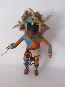 Vintage Original Signed & Dated Hopi Kachina Doll Wood Carving ~ Cortez Col. 9+" - Picture 1 of 11