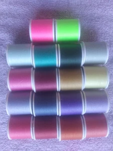 18 Coats & Clark All Purpose Thread~135 yds ea~Polyester~Various Colors Neons - Picture 1 of 4