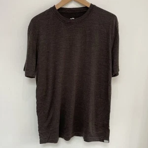 Icebreaker Mens 100% Superfine Merino Tech Lite Short Sleeve T-Shirt - Brown VGC - Picture 1 of 10