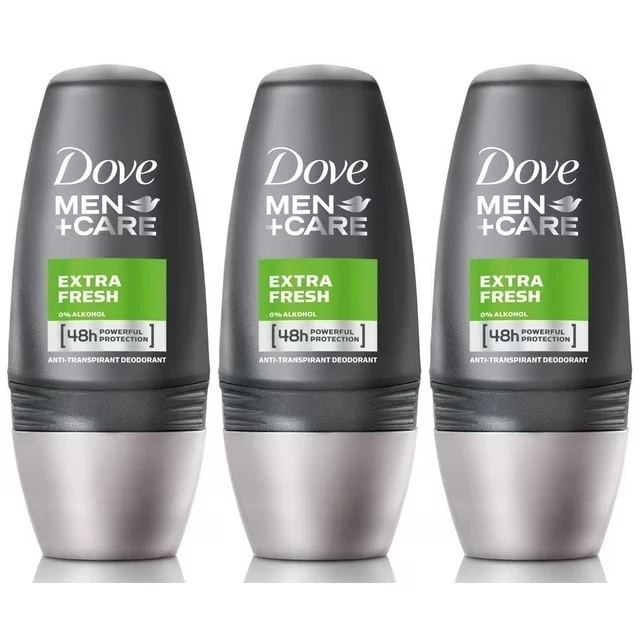 Dove Men+Care Extra Fresh 48H Antiperspirant Deo Roll-On 50mL (1.69 oz) 3 pack - Image 1 of 1