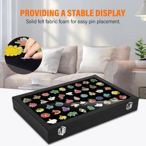 Vetrina Spilla Smaltata Scatola Ombra con Supporto per Parete o Scrivania - Foto 1 di 22