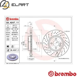 2x BRAKE DISC 09.A047.11 FOR MINI N14B16A/B16AB N18B16A W11B16A N16B16A 1.6L - Picture 1 of 7