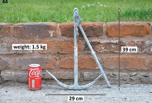 old vintage iron boat fisherman anchor 39 cm / 1.5 kg - FREE POSTAGE - Bild 1 von 6
