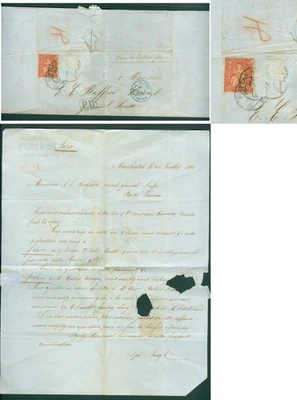 Switzerland. 1868 Cover Letter 10Fr. Bern, Adr. Rio De Janeiro, Brazil. See Scan - Image 1 of 2