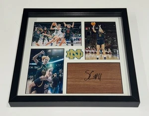 SONIA CITRON SIGNED 12X12 FRAMED FLOORBOARD COLLAGE NOTRE DAME IRISH JSA COA - Picture 1 of 2