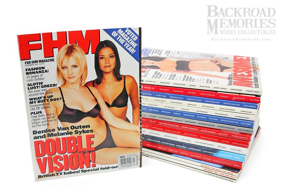 Lot of 1997-98 (Incomplete UK) "FHM" Mags + 4 BONUS Supplement/Issues (17), EMAP Foto 1 de 4