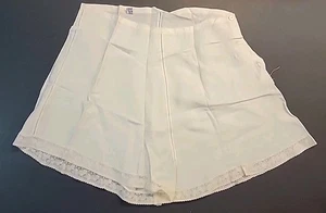 Vintage elfenbein Viskose seidig Slip Unterhose Shorts Höschen Schlüpfer Unterwäsche Spitze - Bild 1 von 11