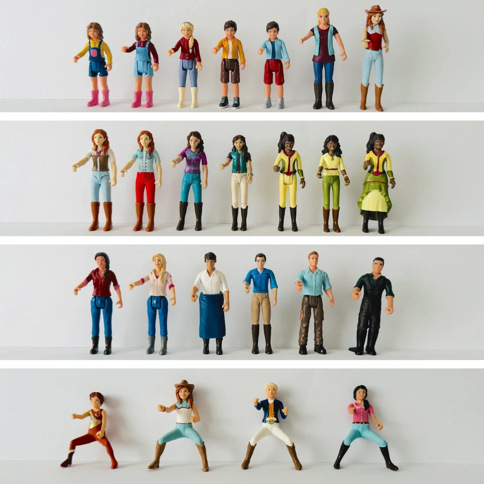 Schleich bewegliche Menschen Mädchen Junge Frau Mann Reiterin Personen Figuren - Bild 1 von 1