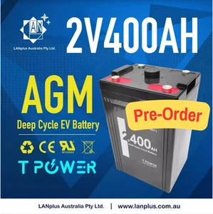New 2V 400AH AGM Sealed Deep Cycle Solar Battery Long Service Life 12-Year AU - Picture 1 of 2