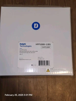 Bomba de combustible eléctrica Delphi HP1000 2011-2016 Ford F250 F350 F450 F550 Super Duty Foto 1 de 4