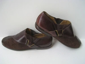 R.MORTEGANI DREI EINSÄTZE LEDER HALBSCHUHE DAMEN US 8,5 VINTAGE MADE IN ITALY - Bild 1 von 10