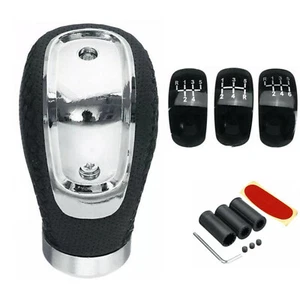 Universal 5/6 Speed Leather Car Manual Gear Stick Shift Knob Lever Head Shifter - Bild 1 von 12
