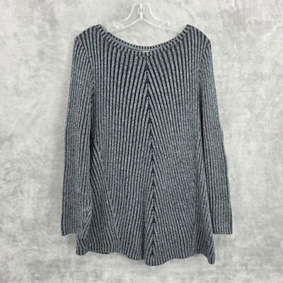 Suéter Style & Co Mujer 2X Gris Elástico Grande Acanalado Tejido Mezcla Algodón Informal Foto 1 de 4